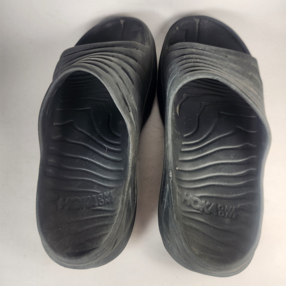 HOKA ONE ONE Men's Ora Sandal Size 10 Black Recovery Comfort - Picture 8 of 10